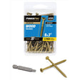 HILLMAN Power Pro No. 9 Ga. X 3 in. L Bronze Star Flat Head Exterior Deck Screws 50 pk