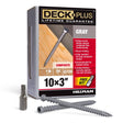 HILLMAN Deck Plus No. 10 Ga. X 3 in. L Gray Star Flat Head Composite Deck Screws 1 lb 54 pk