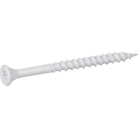 HILLMAN Deck Plus No. 10 Ga. X 3 in. L White Star Flat Head Exterior Deck Screws 1 lb 62 pk
