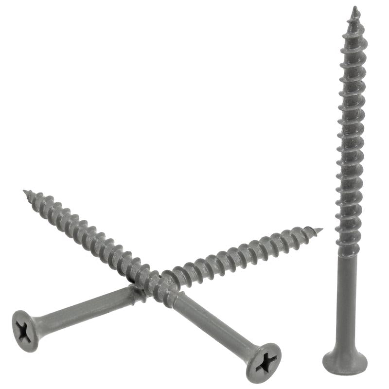 HILLMAN No. 10 Ga. X 3 in. L Phillips Gray Coarse Wood Screws 59 pk