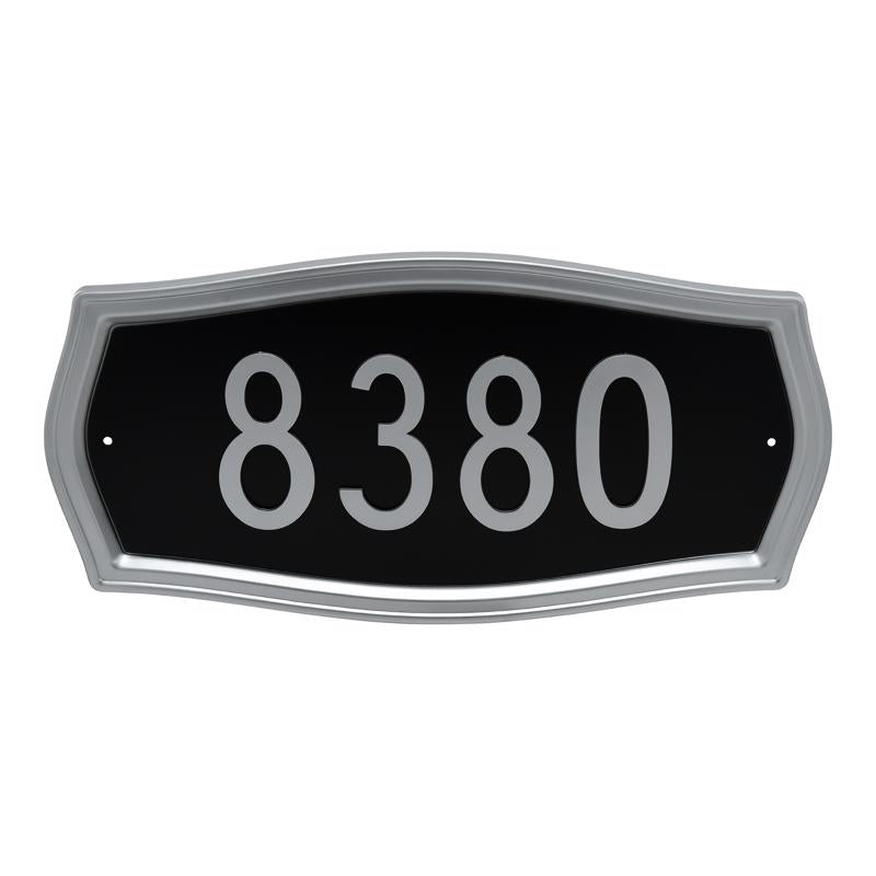 HILLMAN Distinctions Black Die-Cast Zinc Heritage Address Plate, Pack of 3