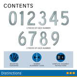 HILLMAN Distinctions Black Die-Cast Zinc Heritage Address Plate, Pack of 3