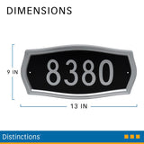 HILLMAN Distinctions Black Die-Cast Zinc Heritage Address Plate, Pack of 3
