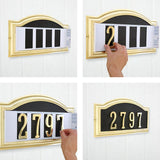 HILLMAN Distinctions Brushed Nickel Die-Cast Zinc Rectangle Address Plate, Pack of 3