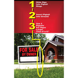 Hillman English Clear Caution Sign 28 in. H X 1.75 in. W, Pack of 20