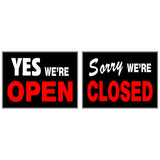 HILLMAN English Black Open/Close Sign 15 in. H X 19 in. W, Pack of 6