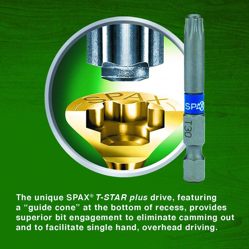 SPAX T30 X 2 in. L Steel Drill and Driver Bit Hex Shank 2 pk, Pack of 10