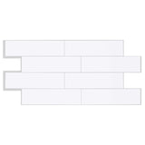 Smart Tiles 10.88 in. W X 22.56 in. L White Mosaic Vinyl Adhesive Wall Tile 2 pc, Pack of 4