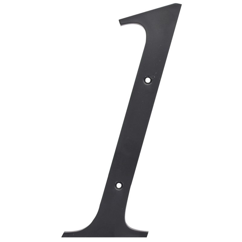 HILLMAN 6 in. Reflective Black Plastic Nail-On Number 1 1 pc, Pack of 3