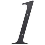 HILLMAN 6 in. Reflective Black Plastic Nail-On Number 1 1 pc, Pack of 3
