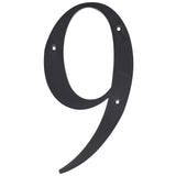 HILLMAN 6 in. Reflective Black Plastic Nail-On Number 9 1 pc, Pack of 3