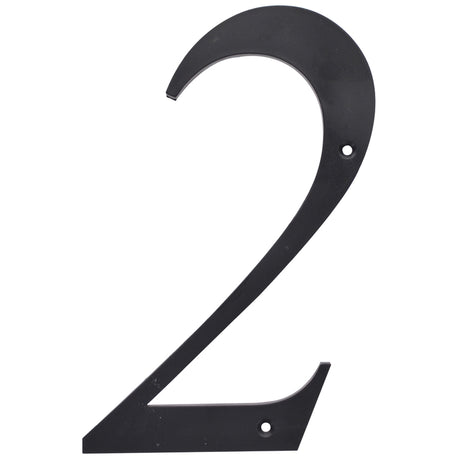 HILLMAN 6 in. Reflective Black Plastic Nail-On Number 2 1 pc, Pack of 3