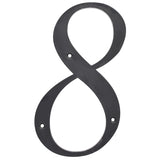 HILLMAN 6 in. Reflective Black Plastic Nail-On Number 8 1 pc, Pack of 3