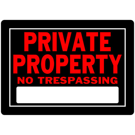 HILLMAN English Black No Trespassing Sign 10 in. H X 14 in. W, Pack of 6