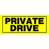 HILLMAN English Yellow Private Sign 6 in. H X 15 in. W, Pack of 6