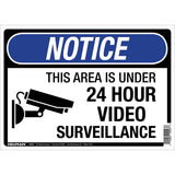 HILLMAN English White Security Sign 10 in. H X 14 in. W, Pack of 6