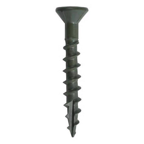 Grip-Rite PrimeGuard Plus No. 8 wire X 1-5/8 in. L Green Star Flat Head Deck Screws 5000 pk
