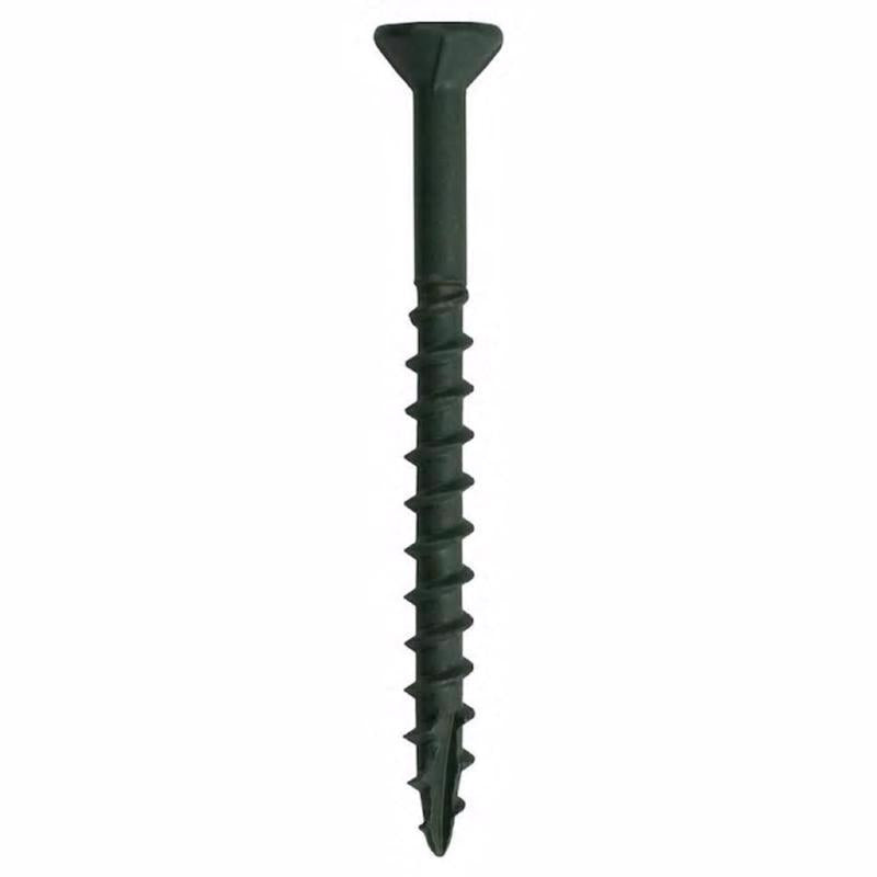 Grip-Rite PrimeGuard Plus No. 9 wire X 2 in. L Green Star Flat Head Deck Screws 3500 pk