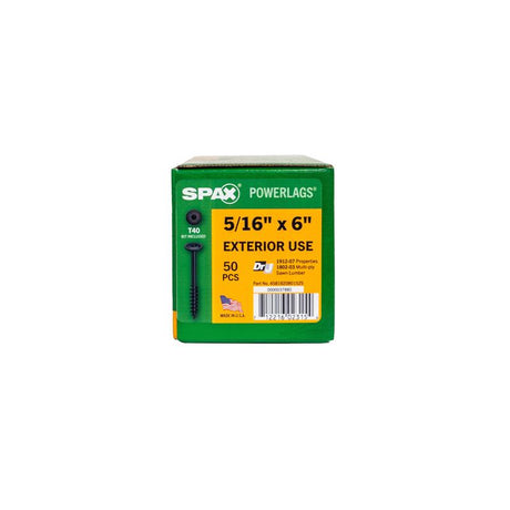 SPAX PowerLags 5/16 in. in. X 6 in. L T-40 Washer Head Serrated Structural Screws