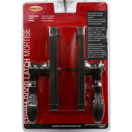 Larson Age Bronze Brown Zinc Mortise Latch 1 pk