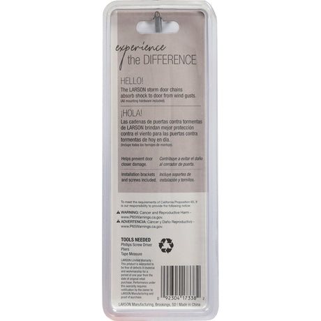 Larson 24.5 in. L Zinc-Plated Mill Steel Storm Door Wind Chain 9 pc