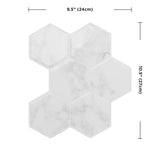 Smart Tiles 9.56 in. W X 10.61 in. L White Glazed Vinyl Adhesive Wall Tile 4 pc, Pack of 6