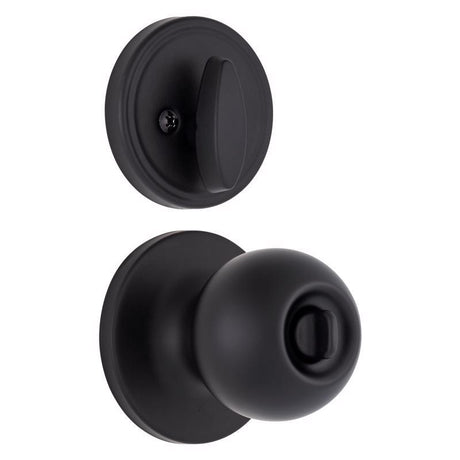 Brinks Commercial Matte Black Knob and Deadbolt Set 2 in.