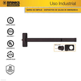 Brinks Commercial Matte Black Steel Commercial Exit Device 1 pc