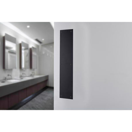Brinks Commercial 15 in. L Matte Black Aluminum Push Plate