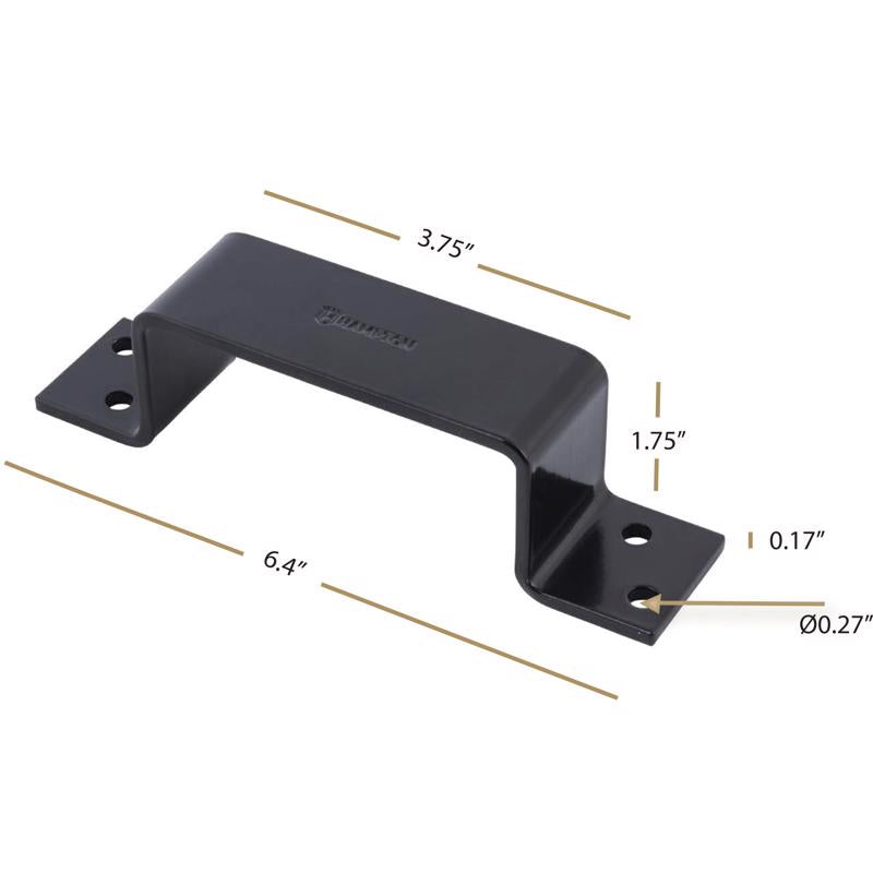 Hampton Black Steel Bracket 6-13/32 in. L