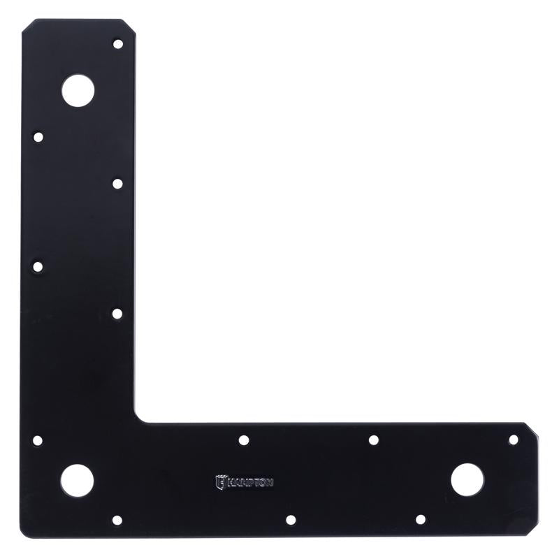 Hampton 1/8 in. H X 9 in. W X 2 in. D Black Steel Corner Plate