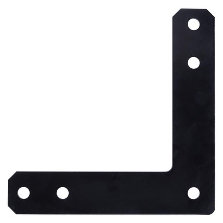 Hampton 12 in. H X 12 in. W X 3/16 in. D Black Steel Corner Plate