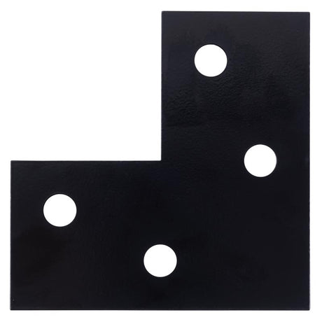 Hampton 6 in. H X 6 in. W X 1/8 in. D Black Steel Corner Plate