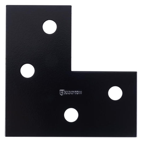 Hampton 6 in. H X 6 in. W X 1/8 in. D Black Steel Corner Plate