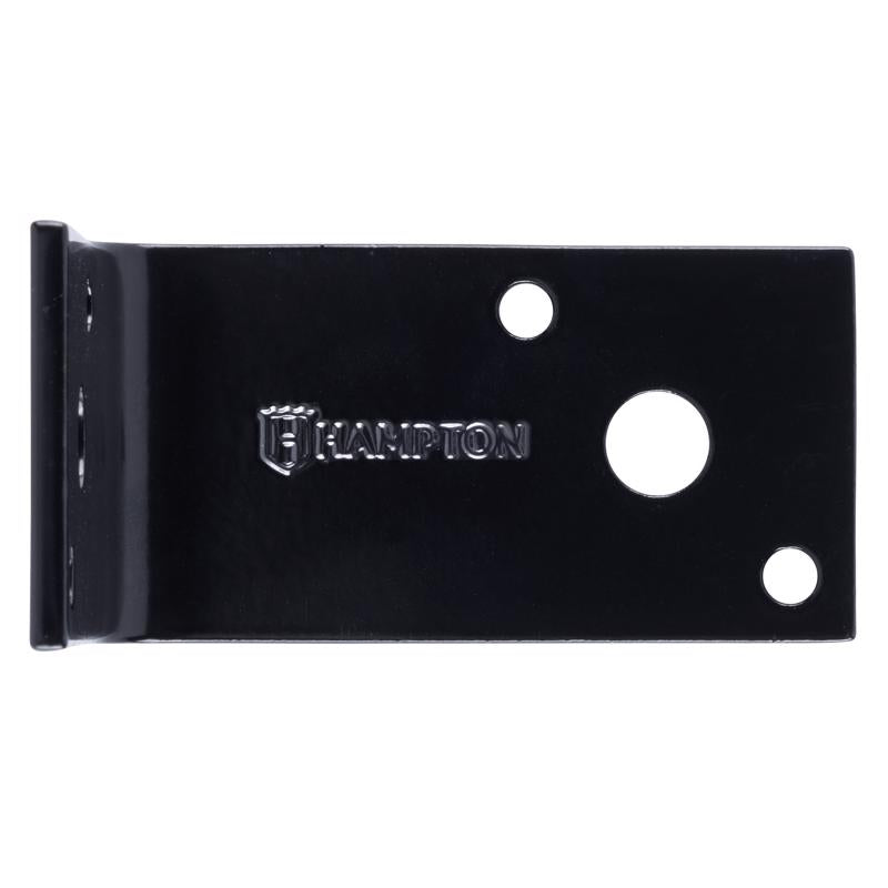 Hampton 1.5 in. H X 1.67 in. W X 1/8 in. D Black Steel Inside/Outside Corner Brace