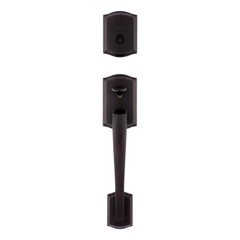Kwikset Prescott Venetian Bronze Entry Handleset 1-3/4 in.