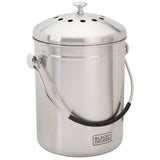 Black+Decker 166 oz Silver Stainless Steel Compost Keeper