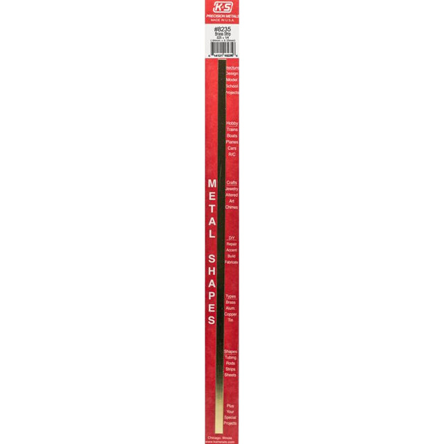 K&S 0.03 in. X 0.25 in. W X 12 in. L Galvanized Brass Plain Metal Strip