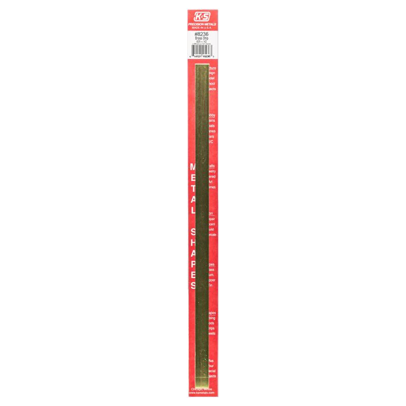 K&S 0.03 in. X 0.5 in. W X 12 in. L Galvanized Brass Plain Metal Strips