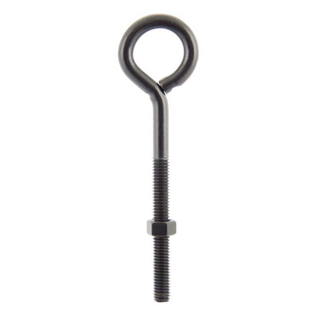 Wright 3/8 in. X 6 in. L Black Steel Eyebolt Nut Included