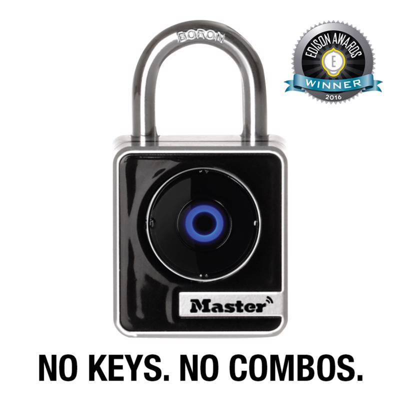 Master Lock 1-29/32 in. W Boron Alloy Single Locking Bluetooth Bluetooth Padlock