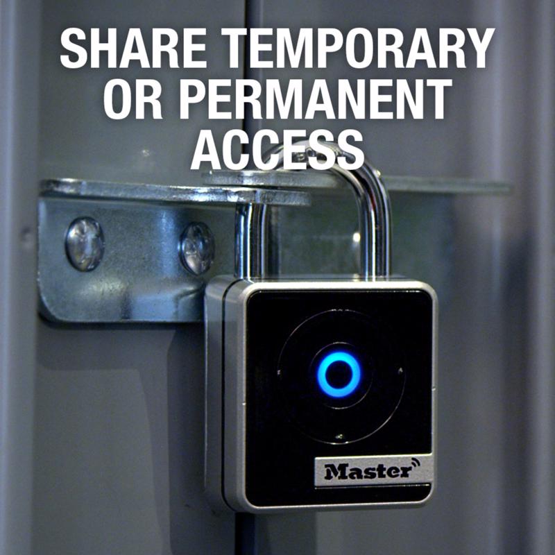 Master Lock 1-29/32 in. W Boron Alloy Single Locking Bluetooth Bluetooth Padlock
