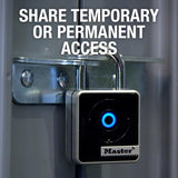 Master Lock 1-29/32 in. W Boron Alloy Single Locking Bluetooth Bluetooth Padlock