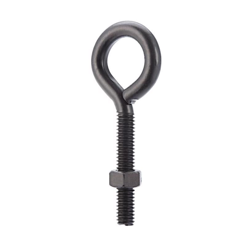 Wright 5/16 in. X 3-1/4 in. L Black Steel Eyebolt Nut Included