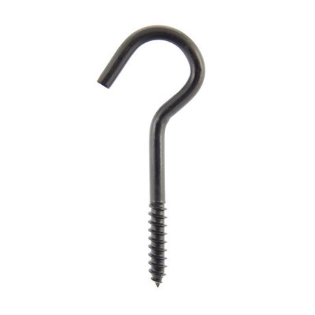 Wright Medium Matte Black Steel 4-9/16 in. L Ceiling Hook 160 lb 1 pk