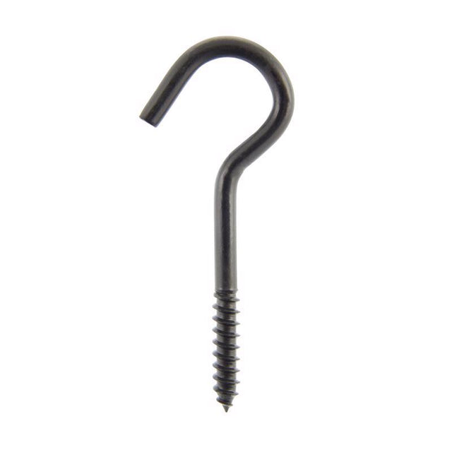 Wright Medium Matte Black Steel 4-9/16 in. L Ceiling Hook 160 lb 1 pk