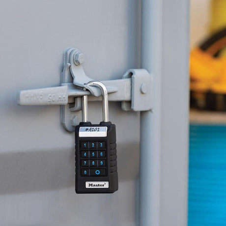 Master Lock 6.47 in. H X 1.71 in. W X 2.43  L Metal Single Locking Bluetooth Padlock