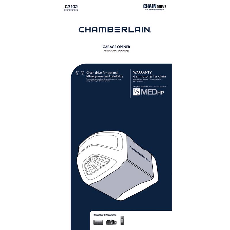 Chamberlain 1/2 HP Chain Drive Garage Door Opener