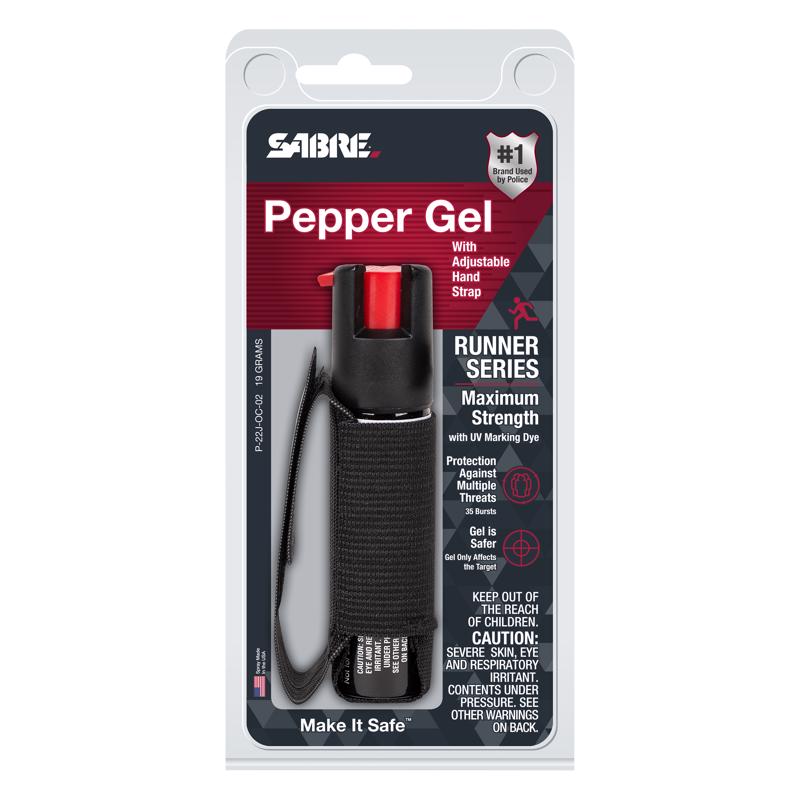 Sabre Runner Black Plastic Pepper Spray