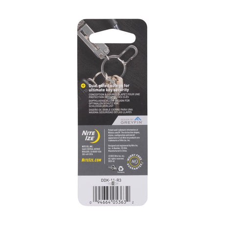 Nite Ize DualPass Stainless Steel Silver Key Ring, Pack of 4